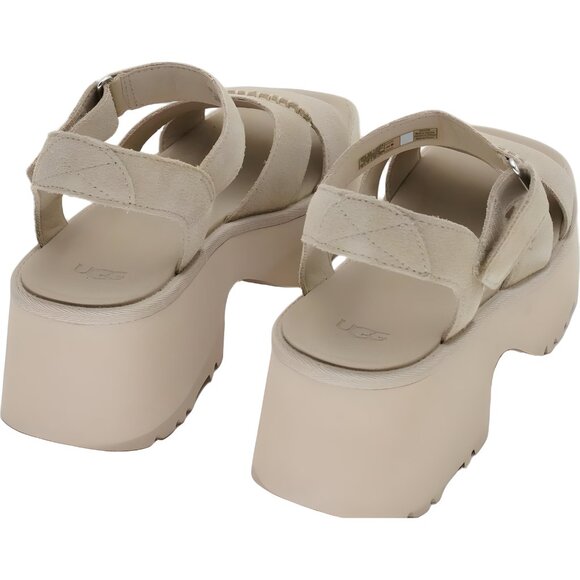 UGG New Heights Platform Ankle Strap Sandals Cream Women's US 10M - Picture 3 of 6